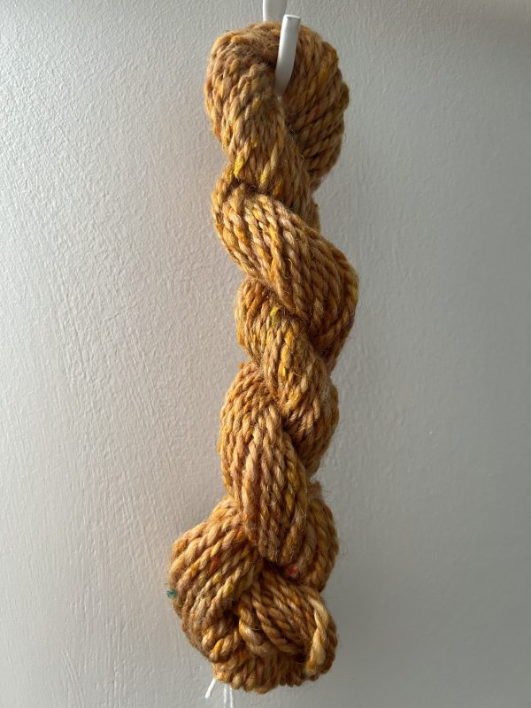 Mustard Hand-Spun Yarn (Aran) - 20g